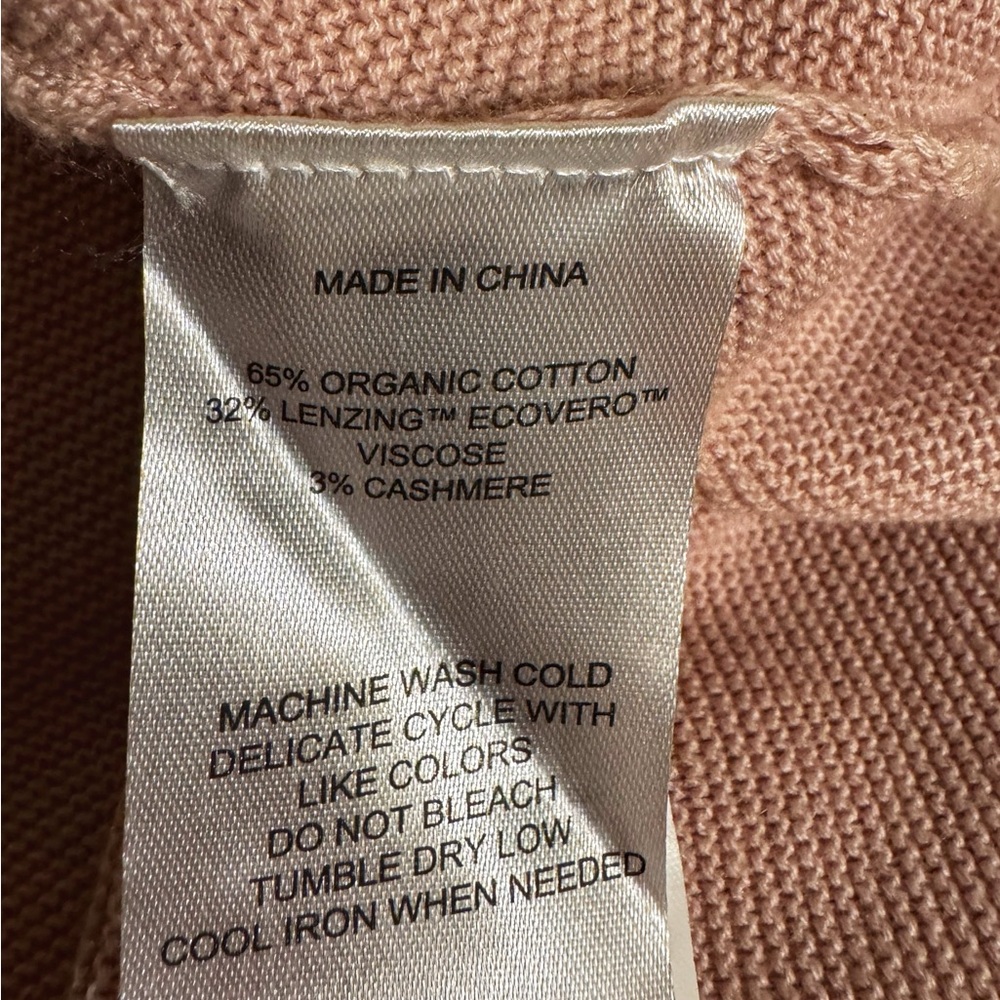 Lightweight Cotton Cashmere Link-Stitch Dolman Sweater - Picture 3 of 3